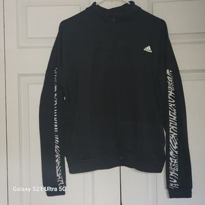 Adidas jacket zebra stripe on arms size M